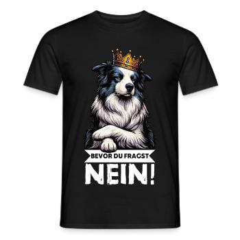 Avant que vous ne demandiez : Border Collie, Chien de Troupeau, Chien Collie - T-shirt homme - noir - Devant - AI Model Male 178 light (178cm)