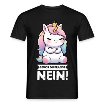 Avant que vous ne demandiez, pas de licorne licornes fan de licorne - T-shirt homme - noir - Devant - AI Model Male 178 light (178cm)