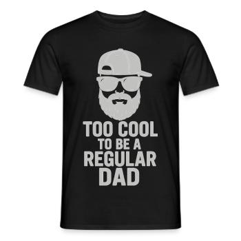 Cooler Papa: Bart, Cap & Brille – Vatertag Idee - Männer T-Shirt - Schwarz - Vorne - AI Model Male 178 light (178cm)