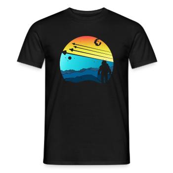 Astronaut NASA Earth Science Fiction Day Gift - Men's T-Shirt - black - Front - AI Model Male 178 light (178cm)