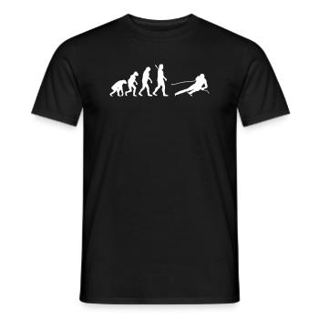 Evolution Alpine Ski - Männer T-Shirt - Schwarz - Vorne - AI Model Male 178 light (178cm)