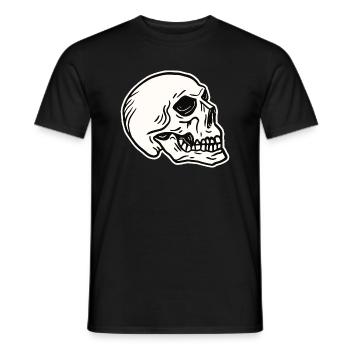 Skull Skeleton Skull Horror Cadeau d’Halloween - T-shirt homme - noir - Devant - AI Model Male 178 light (178cm)