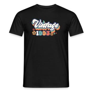1993 Anniversaire Vintage - T-shirt homme - noir - Devant - AI Model Male 178 light (178cm)
