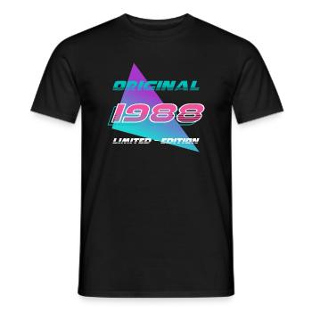 Limited Edition Birthday Party Vintage 1988 - Men's T-Shirt - black - Front - AI Model Male 178 light (178cm)