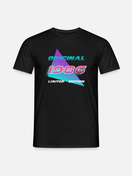 Édition limitée fête d’anniversaire Vintage 1986 - T-shirt homme - noir