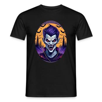 Gruseliges Fête d’Halloween Kostüm Vampir - T-shirt homme - noir - Devant - AI Model Male 178 light (178cm)