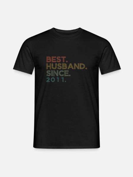 Best Husband since September 2011 Geschenk - Männer T-Shirt - Schwarz