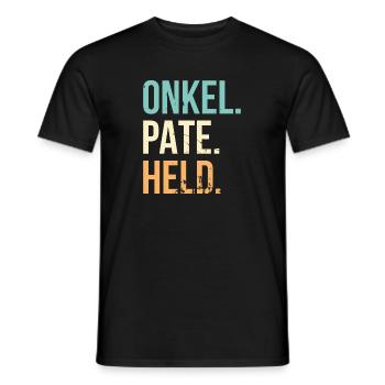 Onkel Pate Held Geschenk - Männer T-Shirt - Schwarz - Vorne - AI Model Male 178 light (178cm)