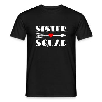 Cadeau de frère et soeur - T-shirt homme - noir - Devant - AI Model Male 178 light (178cm)