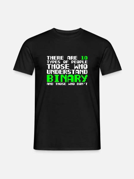 There are two types of People Binary Programmierer - Männer T-Shirt - Schwarz