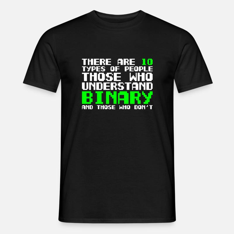 There are two types of People Binary Programmierer - Männer T-Shirt - Schwarz