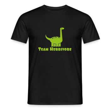 Team Herbivore Vegan Vegetarian Gift - Men's T-Shirt - black - Front - AI Model Male 178 light (178cm)