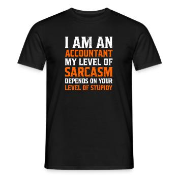 Je suis un cadeau comptable comptable Sarcasm - T-shirt homme - noir - Devant - AI Model Male 178 light (178cm)