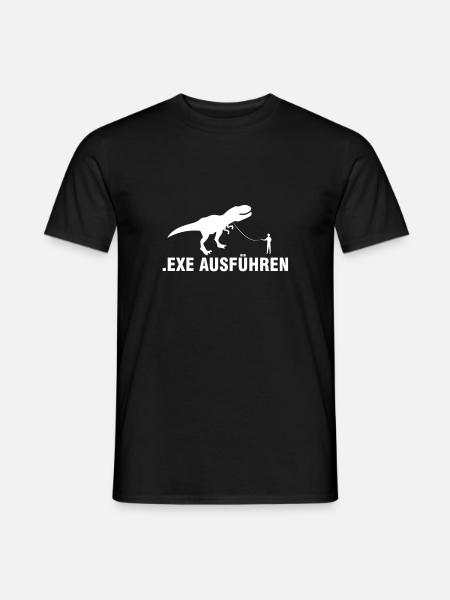 exe ausführen Informatiker Programmierer Geschenk. - Männer T-Shirt - Schwarz