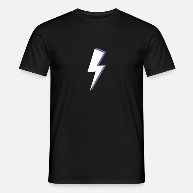Blitz Retro Vintage Style Geschenk - Männer T-Shirt - Schwarz