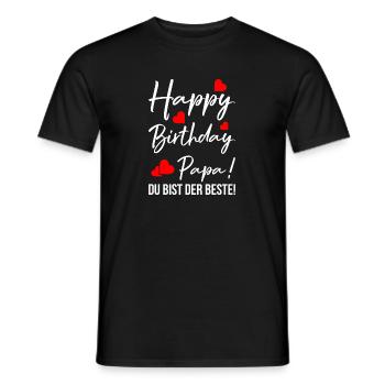 Joyeux anniversaire papa! Tu es la meilleure fête des pères - T-shirt homme - noir - Devant - AI Model Male 178 light (178cm)