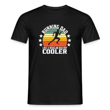 Courir papa comme un papa ordinaire mais plus cool - T-shirt homme - noir - Devant - AI Model Male 178 light (178cm)