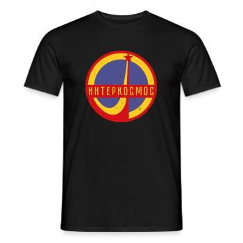 Intercosmos Sputnik space USSR gift - Men's T-Shirt - black - Front - AI Model Male 178 light (178cm)