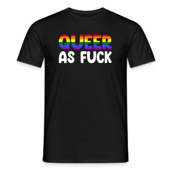 LGBTQ Queer As Fuck CSD Gay Pride - T-shirt homme - noir - Devant - AI Model Male 178 light (178cm)