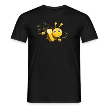 Bees Bees Bee Happy Bee - Men's T-Shirt - black - Front - AI Model Male 178 light (178cm)
