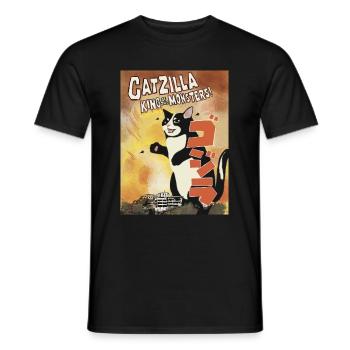 Catzilla - T-shirt homme - noir - Devant - AI Model Male 178 light (178cm)