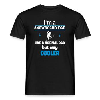 Je suis papa snowboardeur - T-shirt homme - noir - Devant - AI Model Male 178 light (178cm)