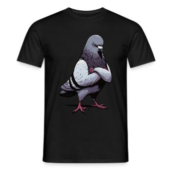 Pigeon pigeon pigeon pigeon colombophile - T-shirt homme - noir - Devant - AI Model Male 178 light (178cm)