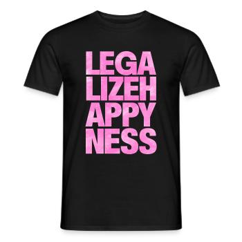 Légaliser Bonheur T-shirt - T-shirt homme - noir - Devant - AI Model Male 178 light (178cm)