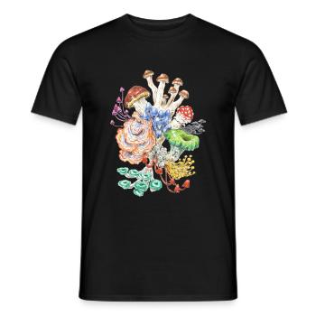 Wilder Haufen / Pilze - Männer T-Shirt - Schwarz - Vorne - AI Model Male 178 light (178cm)
