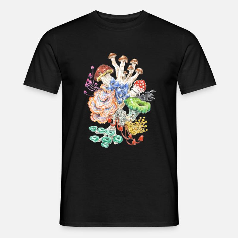 Wild Bunch / champignons - T-shirt homme - noir