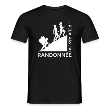 Je peux pas j'ai Rando - Randonnée - T-shirt homme - noir - Devant - AI Model Male 178 light (178cm)