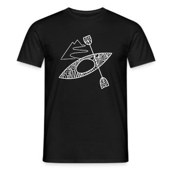 Kajak lustige Kajak-Zeichnung - Männer T-Shirt - Schwarz - Vorne - AI Model Male 178 light (178cm)