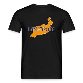 Lanzarote - Männer T-Shirt - Schwarz - Vorne - AI Model Male 178 light (178cm)