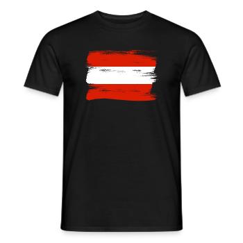 Austria Flag Austria Austrian Flag AT - Men's T-Shirt - black - Front - AI Model Male 178 light (178cm)