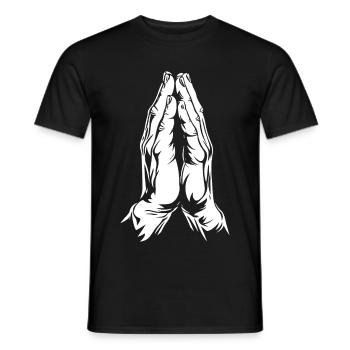 Praying - Our Father in Heaven - Prayer - Men's T-Shirt - black - Front - AI Model Male 178 light (178cm)
