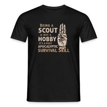 Scout is not a hobby scout survival gift - Men's T-Shirt - black - Front - AI Model Male 178 light (178cm)