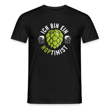 Hopfen Optimist Biertrinker Bierfan Craft Bier - Männer T-Shirt - Schwarz - Vorne - AI Model Male 178 light (178cm)