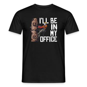 Motorsäge I'll Be In My Office Holzfäller - Männer T-Shirt - Schwarz - Vorne - AI Model Male 178 light (178cm)