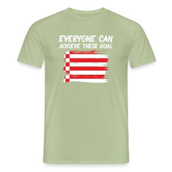 Bremen Flagge Bremer Fahne - Männer T-Shirt - Sage - Vorne - AI Model Male 178 light (178cm)