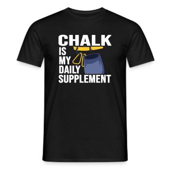Klettern Bergsteiger Kletterhalle "kalk" - Männer T-Shirt - Schwarz - Vorne - AI Model Male 178 light (178cm)