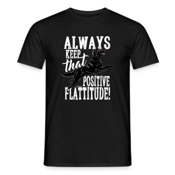 Flatti Always Positive B - Men's T-Shirt - black - Front - AI Model Male 178 light (178cm)