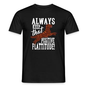 Flatti Always Positive - Men's T-Shirt - black - Front - AI Model Male 178 light (178cm)