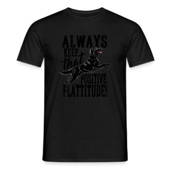 Flatti Always Positive B2 - Men's T-Shirt - black - Front - AI Model Male 178 light (178cm)
