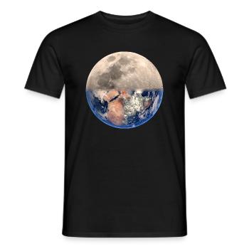 Monde de la terre lunaire - T-shirt homme - noir - Devant - AI Model Male 178 light (178cm)