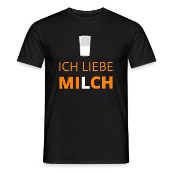 J’aime le lait - T-shirt homme - noir - Devant - AI Model Male 178 light (178cm)