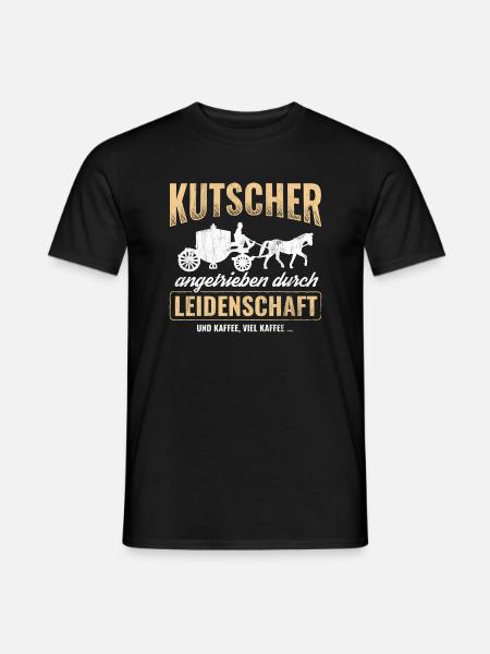 Kutsche Kutscher - Männer T-Shirt - Schwarz