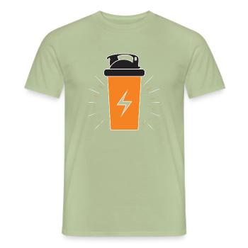 Protein Shaker - Men's T-Shirt - sage - Front - AI Model Male 178 light (178cm)