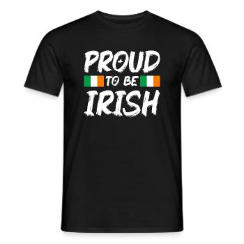 Drapeau de l'Irlande Drapeau irlandais vintage Dublin - T-shirt homme - noir - Devant - AI Model Male 178 light (178cm)