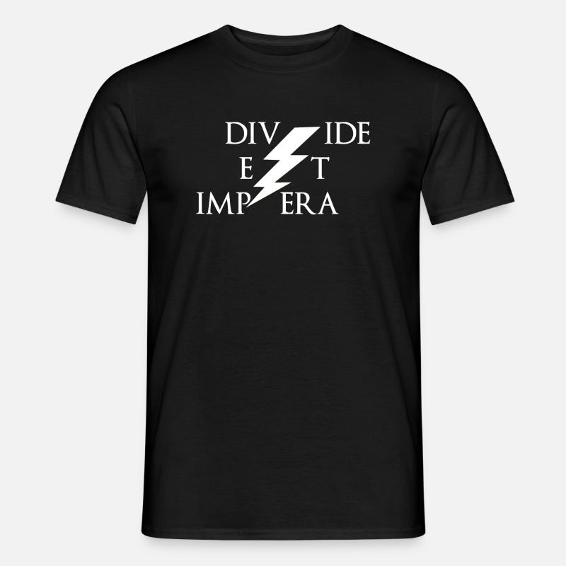 Divide et impera Latein Herrschaft - Männer T-Shirt - Schwarz
