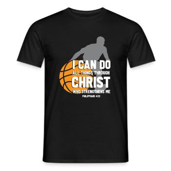 Basketball Sport Verein Jesus - Männer T-Shirt - Schwarz - Vorne - AI Model Male 178 light (178cm)